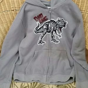 4/4/20.00 Joe boxer grey Dino king hoodie sz 10/12